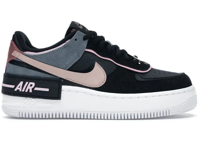 Nike Air Force 1 Shadow Black Light Arctic Pink Claystone Red (W) indoor activity