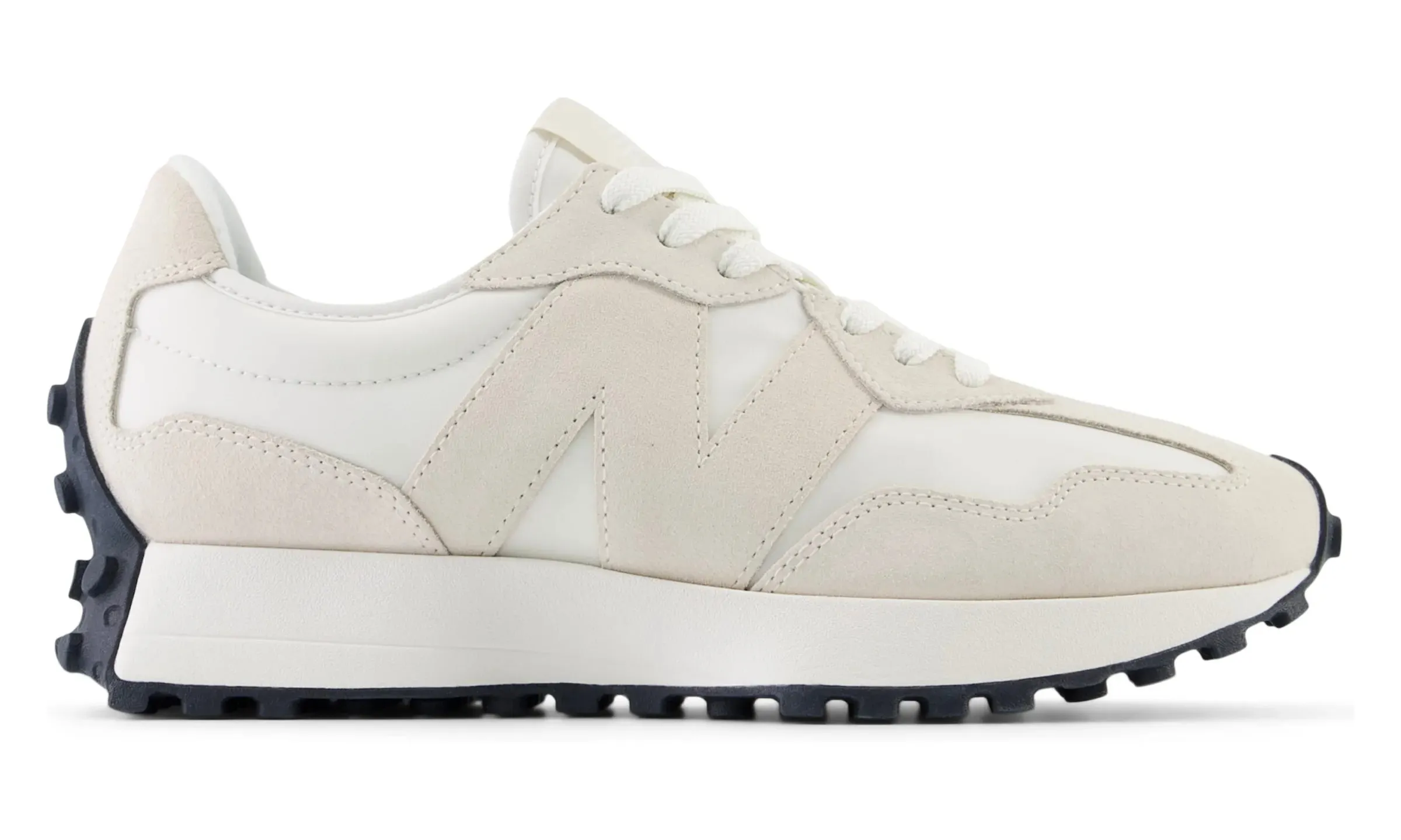 New Balance 327 White Beige Torsional Rigidity Bar Multi Density Foam Layering