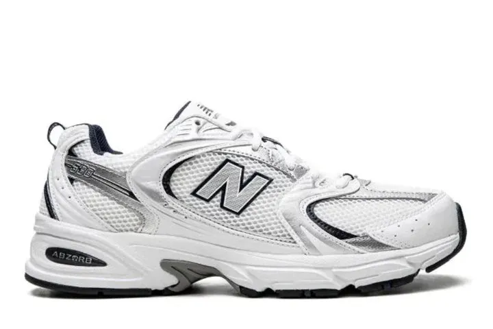 Upgraded piece Canvas Fabric New Balance 530 White Silver Navy