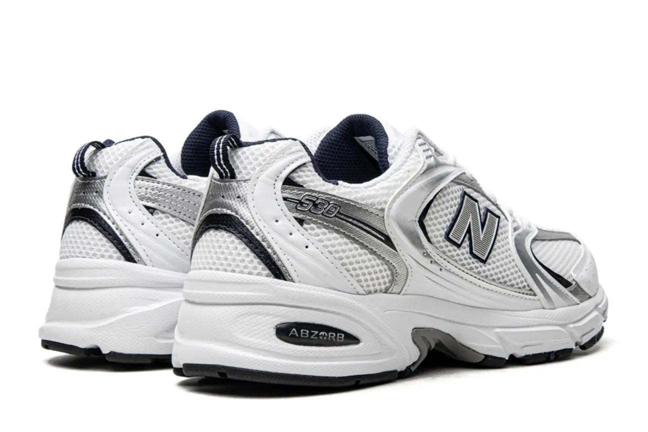 New Balance 530 White Silver Navy Arch Stabilization