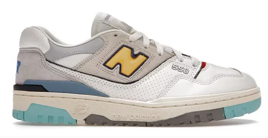 New Balance 550 Sea Salt Yellow Neutral Support Frame