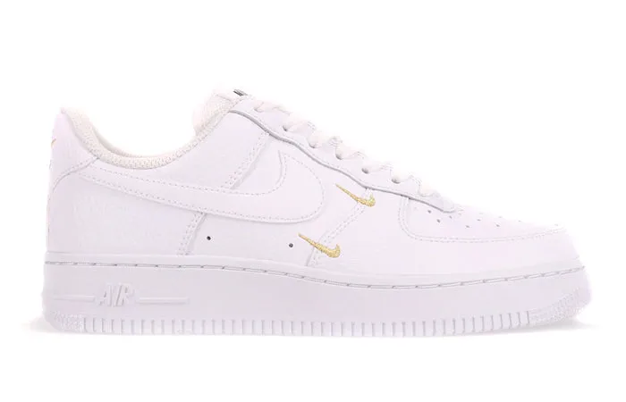 Nike Air Force 1 07 Ess White Metallic Gold (W) Flexible Grip Hyperflex Outsole