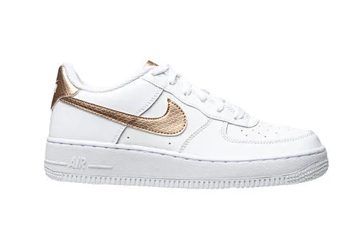 Soft Upper Ventilation Perforations Nike Air Force 1 EP (GS) White Gold