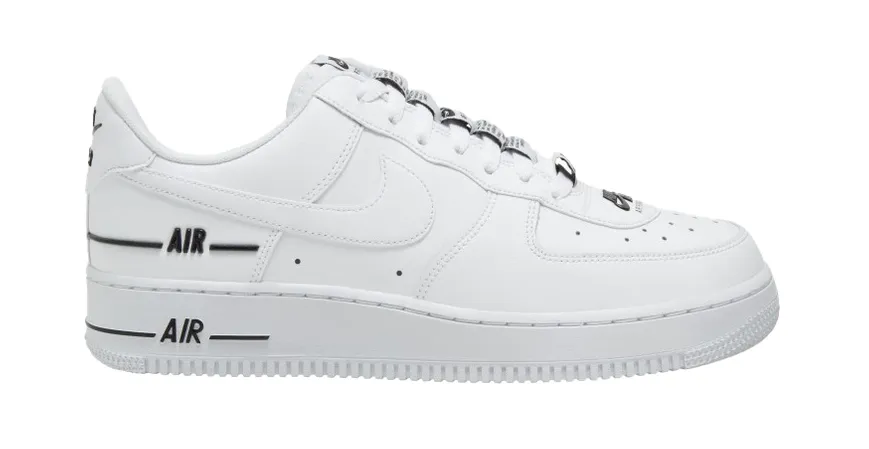 Nike Air Force 1 Low Double Air Low White Black (GS) Grip Technology Soft Glide