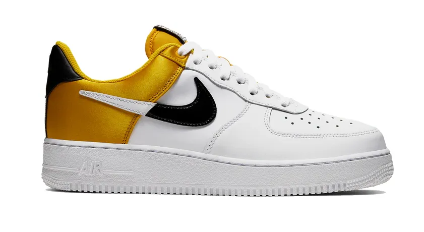 Nike Air Force 1 Low NBA City Edition White Gold Foot Support Basic Style