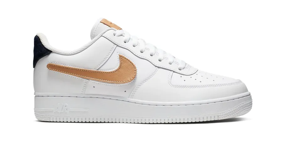 ScratchResistantSurface Fresh Air Nike Air Force 1 Low Removable Swoosh Pack White Vachetta Tan