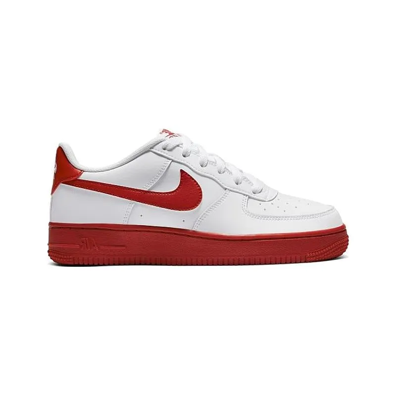 Nike Air Force 1 Low White Red Midsole (GS) Ventilated Footbed