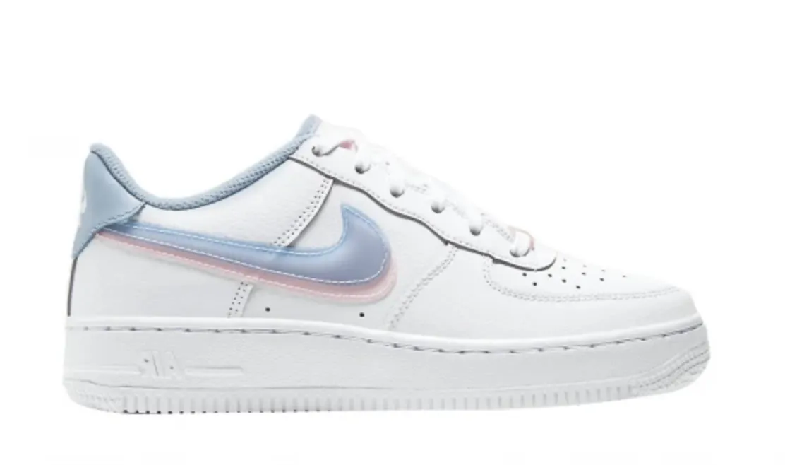 Ventilated Design Nike Air Force 1 LV8 GS Double Swoosh White Armory Blue
