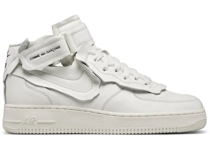 Nike Air Force 1 Mid Comme des Garcons White Sidewalk Ready