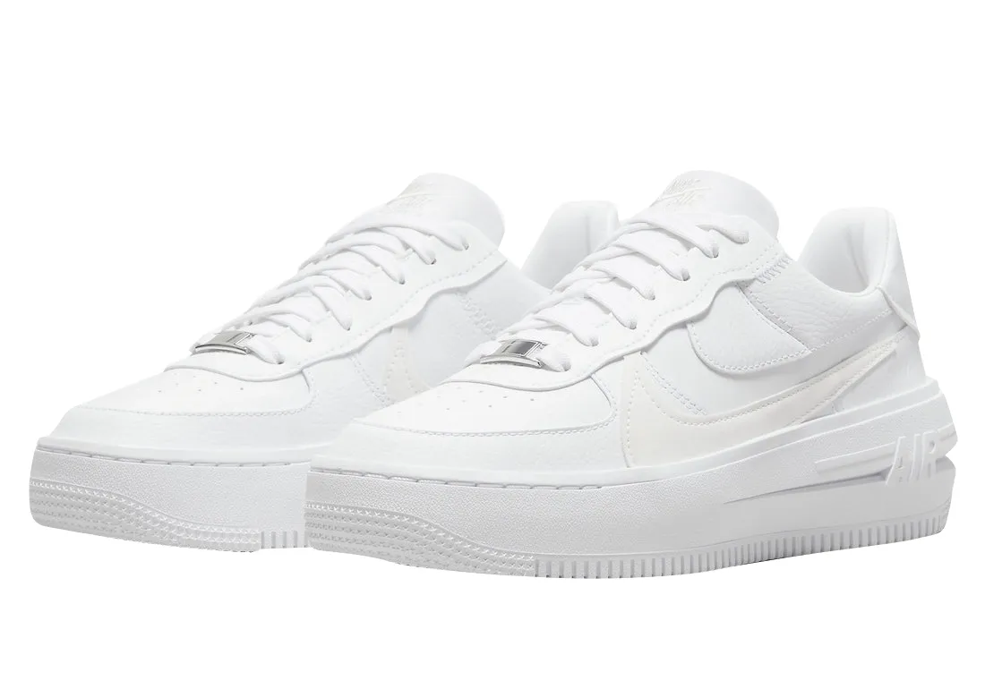 Dynamic Heel Counter Nike Air Force 1 PLATFORM Triple White (W)
