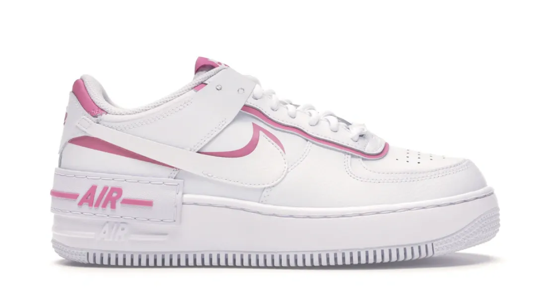 Adaptive Fit Design Compression Molded EVA Nike Air Force 1 Shadow White Magic Flamingo (W)