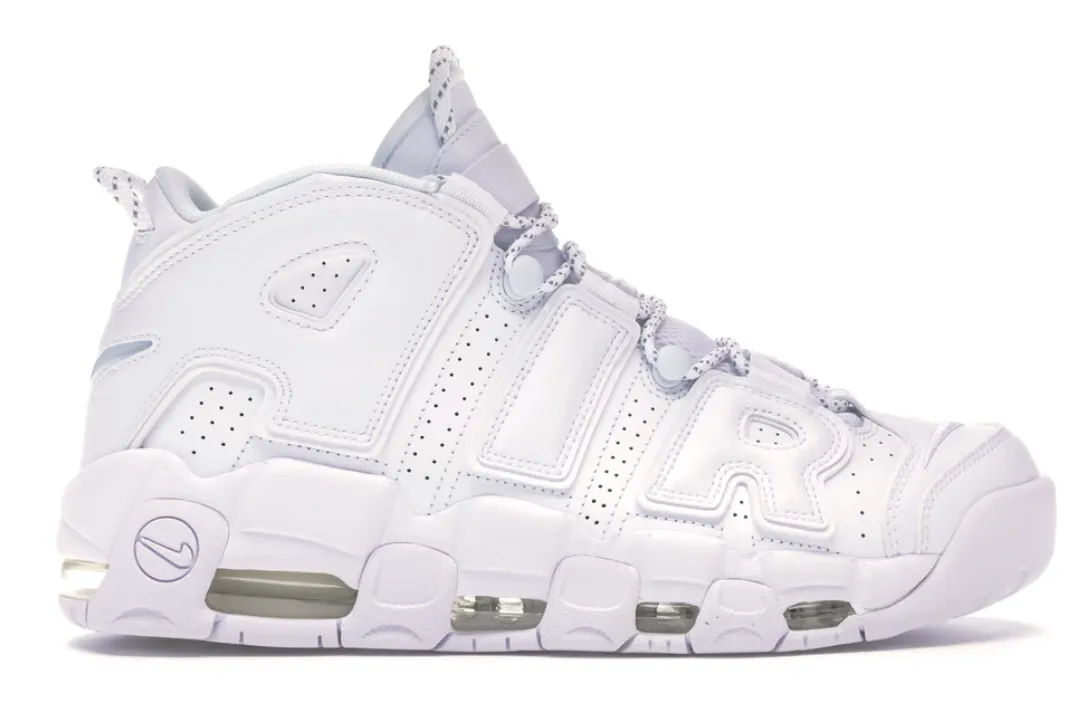 Ventilated Design Modern Wear Nike Air More Uptempo Triple White