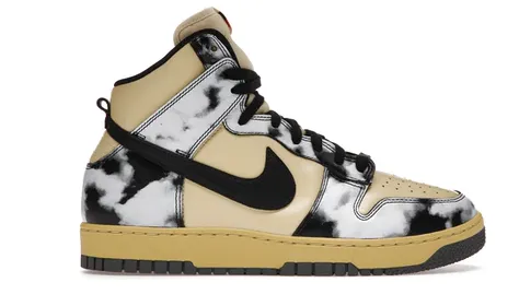 Stable Heel Counter Nike Dunk High 1985 Black Acid Wash