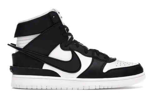 Nike Dunk High Ambush Black White Foot Shape
