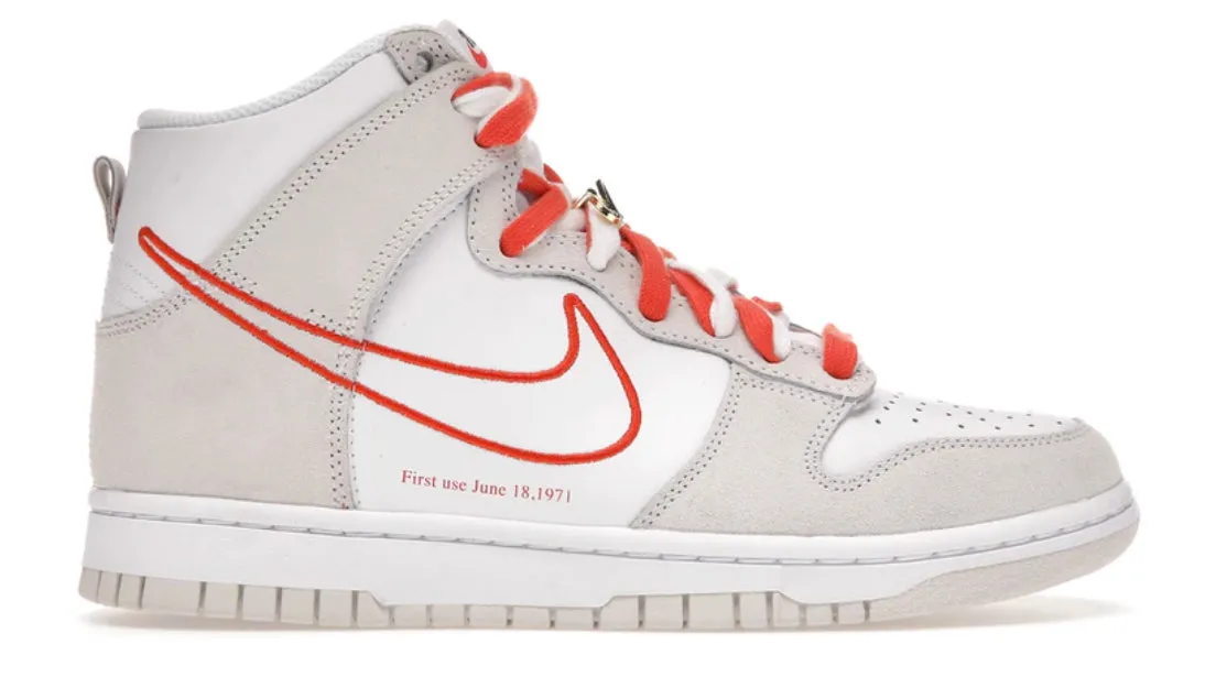 AdjustableStrap Casual Elegance Nike Dunk High First Use White Sail Orange (W)