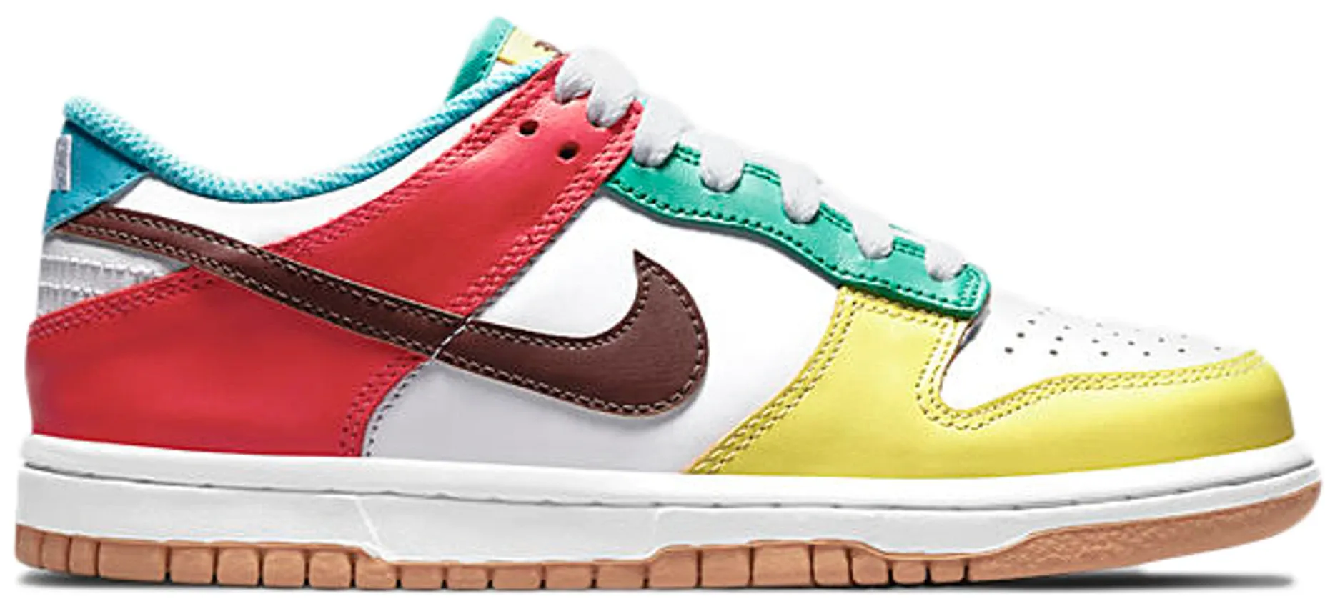 Impact Support Classic Fit Nike Dunk Low Free 99 White (GS)