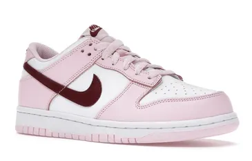 Comfort Stretch Comfortable Inner Lining Nike Dunk Low Pink Foam Red White (GS)
