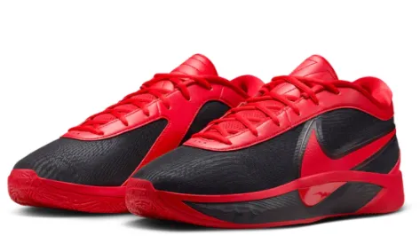 Cross Terrain Hypoallergenic Lining Nike Giannis Freak 6 EP Black University Red
