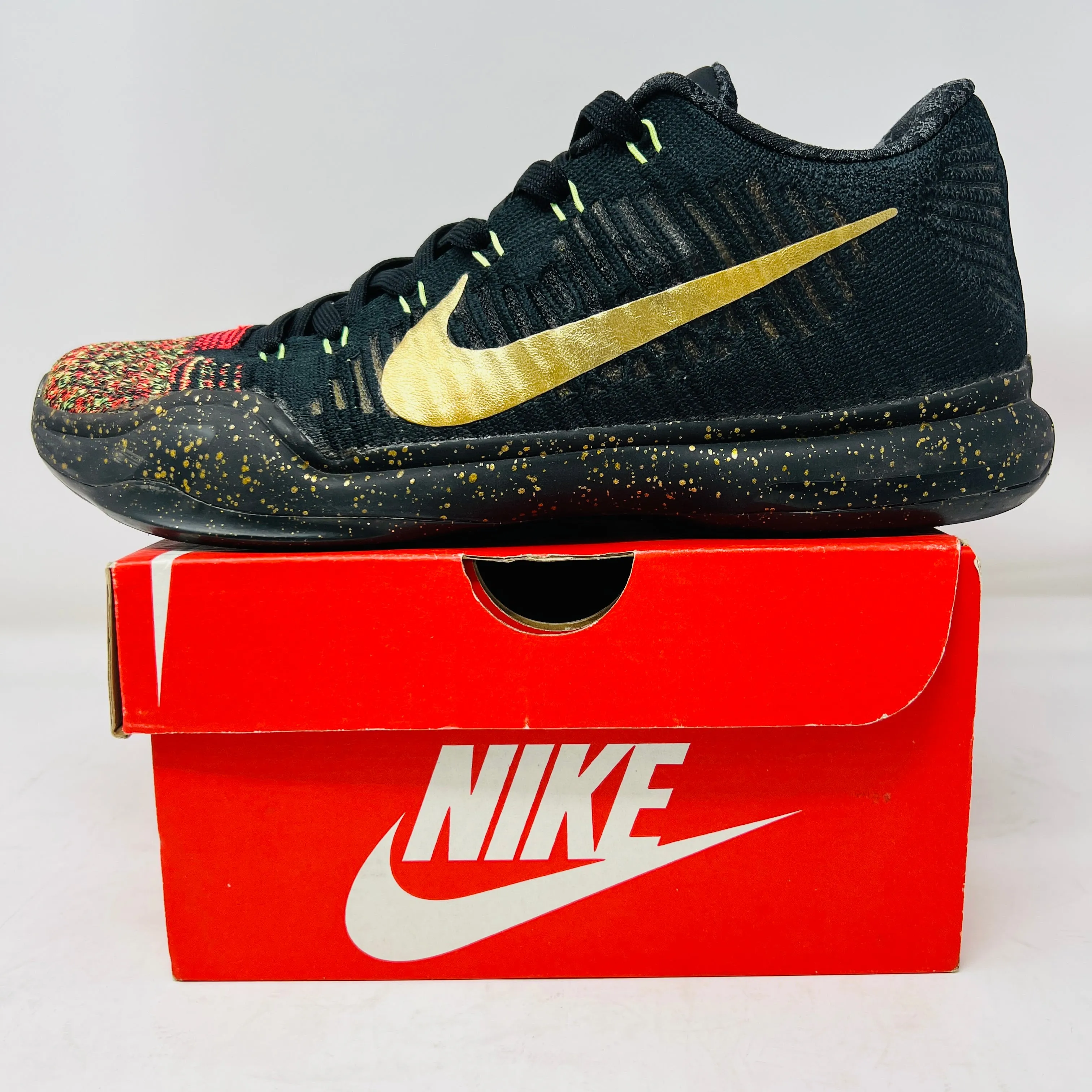 No-Slip Grip Step Control Nike Kobe 10 Elite Christmas