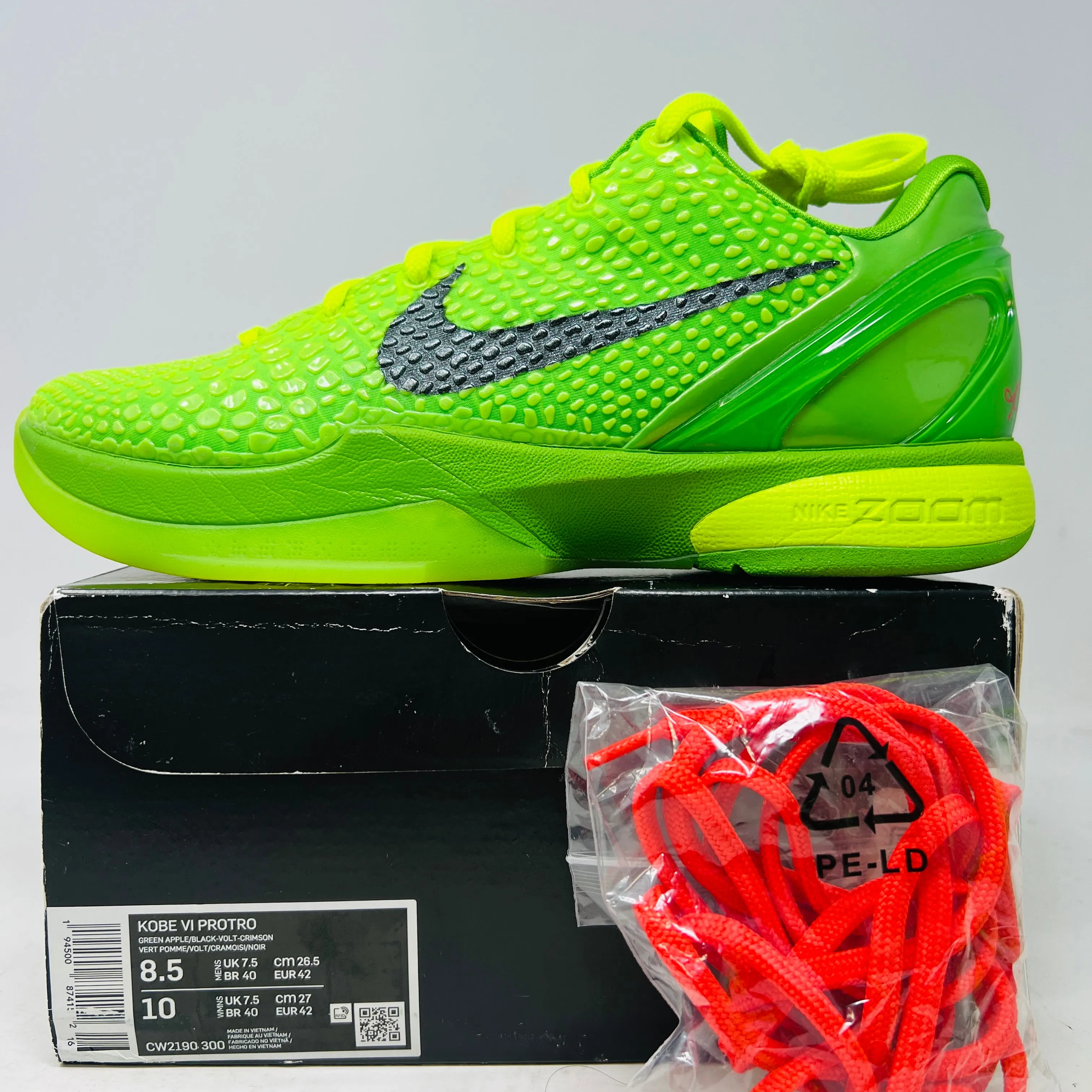 Comfort Padding Fitness Footwear Nike Kobe 6 Protro Grinch (2020)