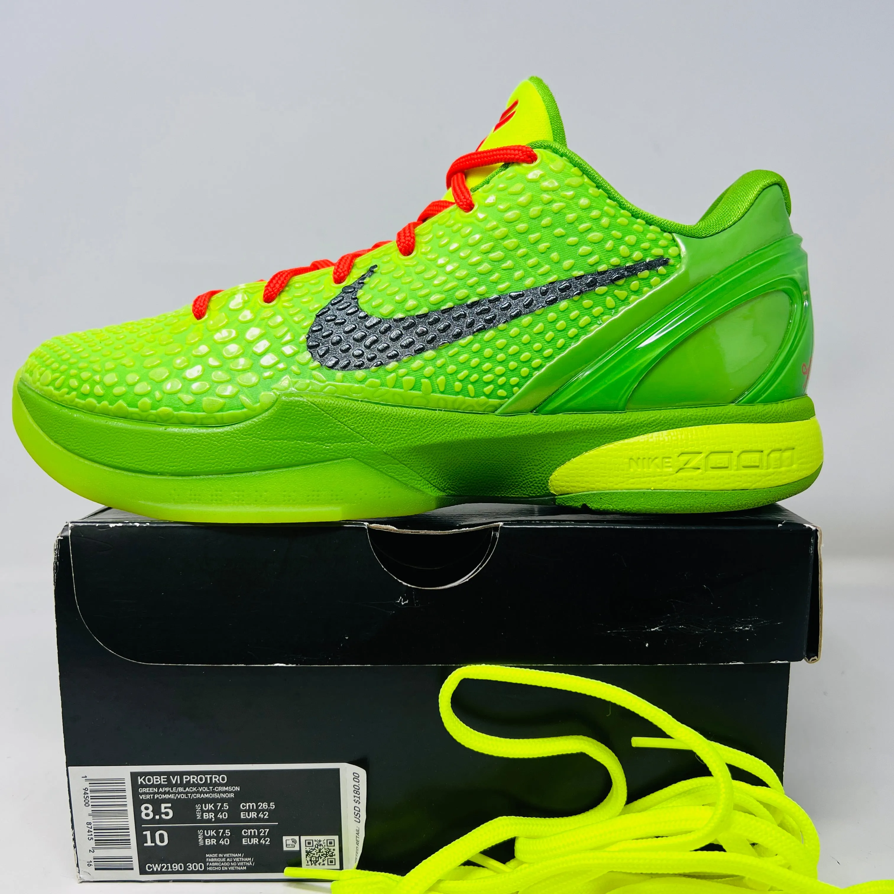 Nike Kobe 6 Protro Grinch Luxurious Feel