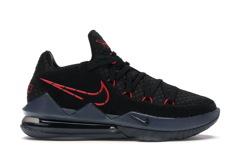 Nike LeBron 17 Low Black Red Dark Grey Mesh