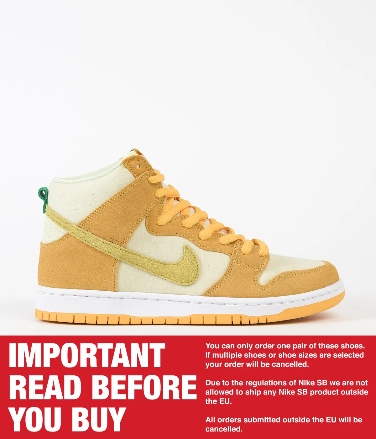 Nike SB Dunk High Pro University Gold/ Vivid Sulfur All Purpose