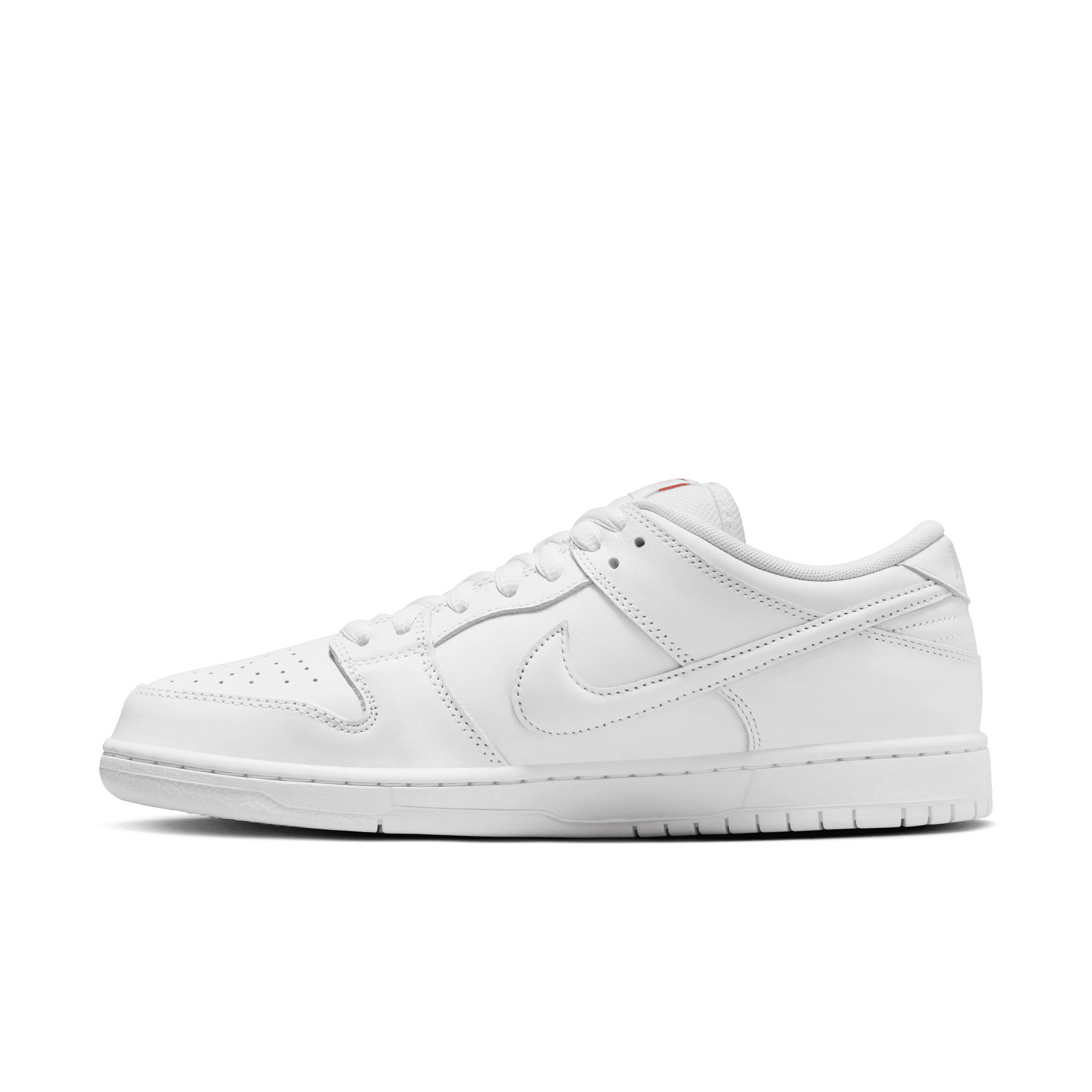 Nike SB Dunk Low Pro "Triple White" Durable Upper