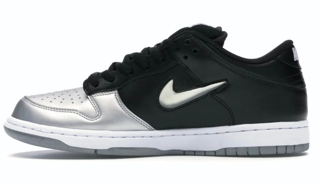 Nike SB Dunk Low Supreme Jewel Swoosh Silver Airflow Optimized Torsion Plate