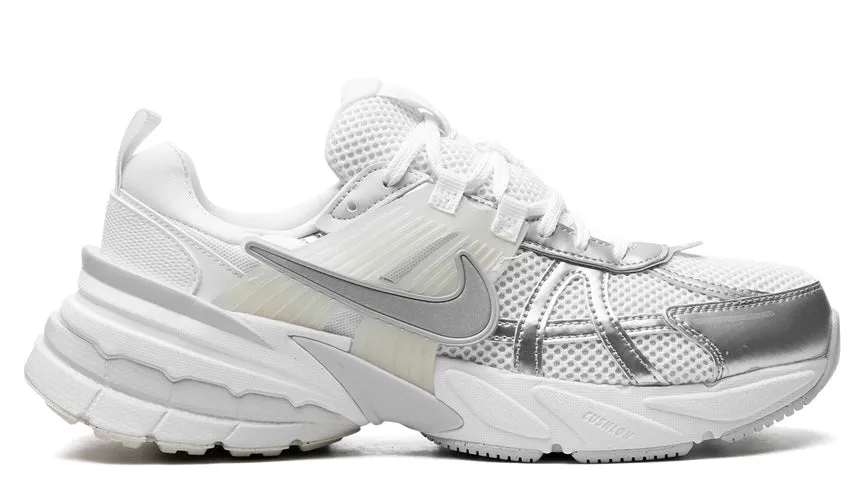 Lateral Support Nike V2K Run Metallic Silver White (Women's)