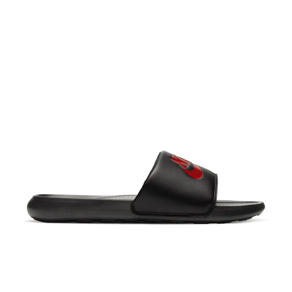 Nike Victori One Mens  Slides Black Red Comfortable Toe