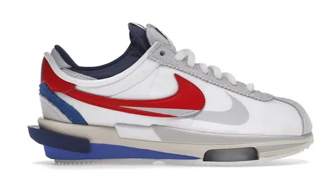 Slip Easy Nike Zoom Cortez SP sacai White University Red Blue