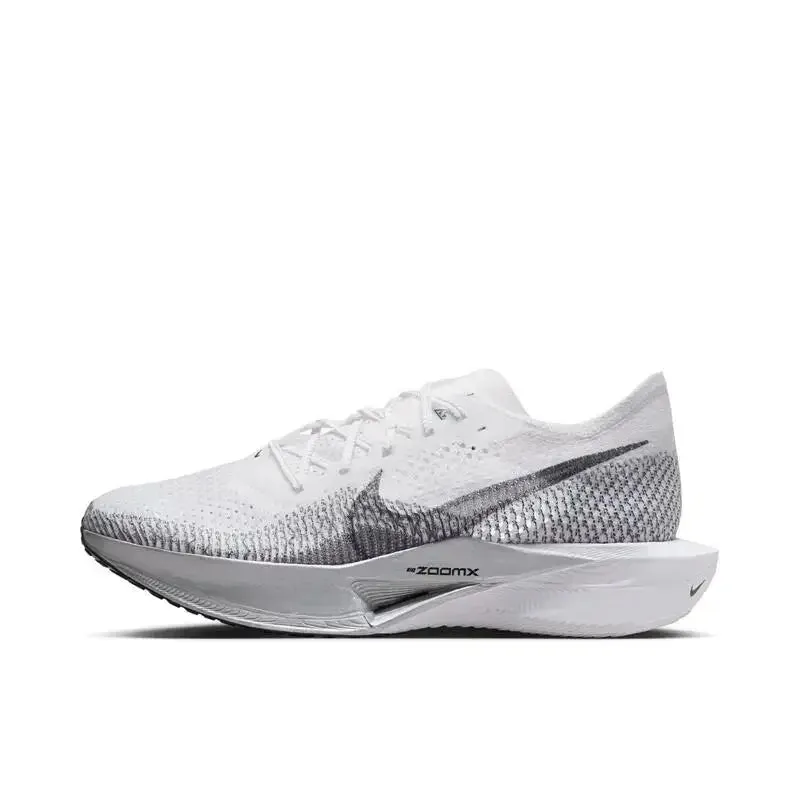 Nike ZoomX Vaporfly NEXT% 3 Men's and Women's Carbon Plate Marathon Comfortable Cushioned Non-slip and Wear Shoes White Blue Symmetrical Look
