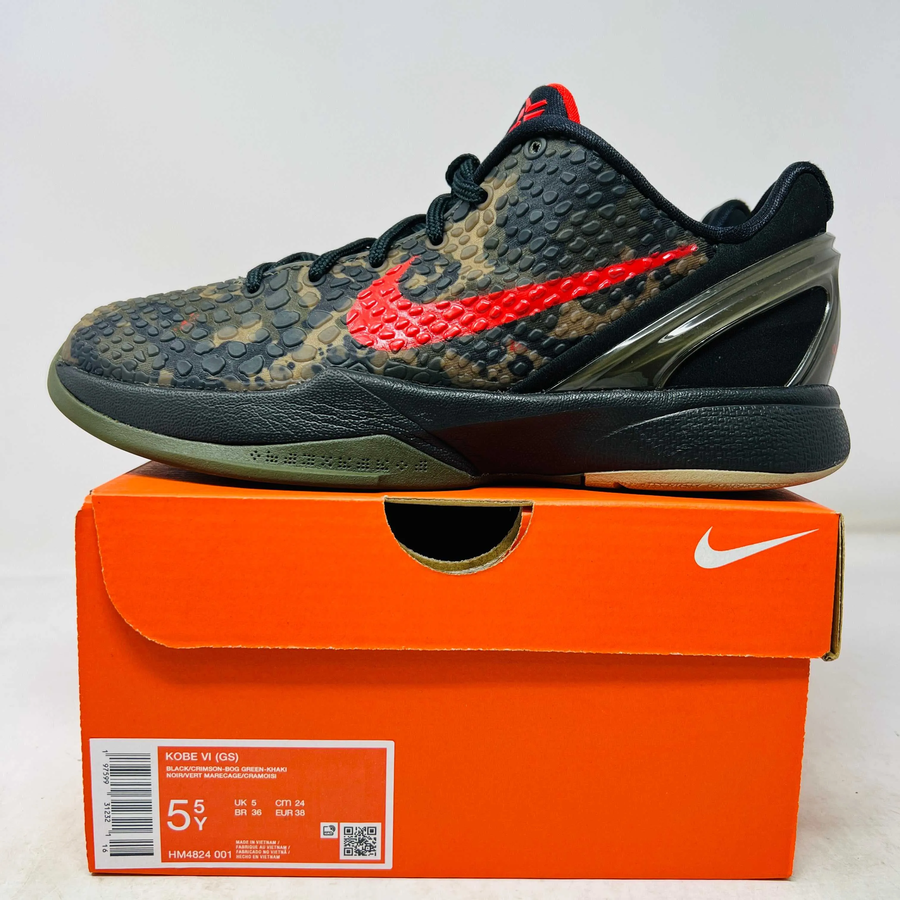 Speed-Friendly Supportive arch Nike Kobe 6 Protro Italian Camo (2024) (GS)