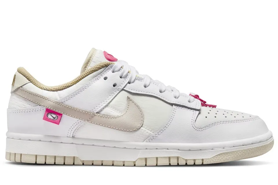 Fashion Style Smooth Curve Nike Dunk Low Pink Bling (W)