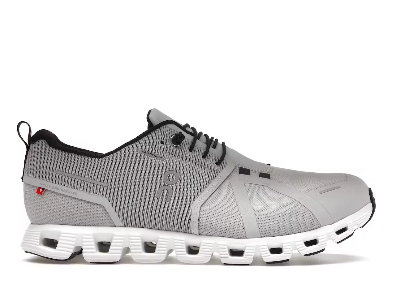 Outdoor Stroll Impact-absorbing fit On Running Cloud 5 Waterproof Glacier Grey White