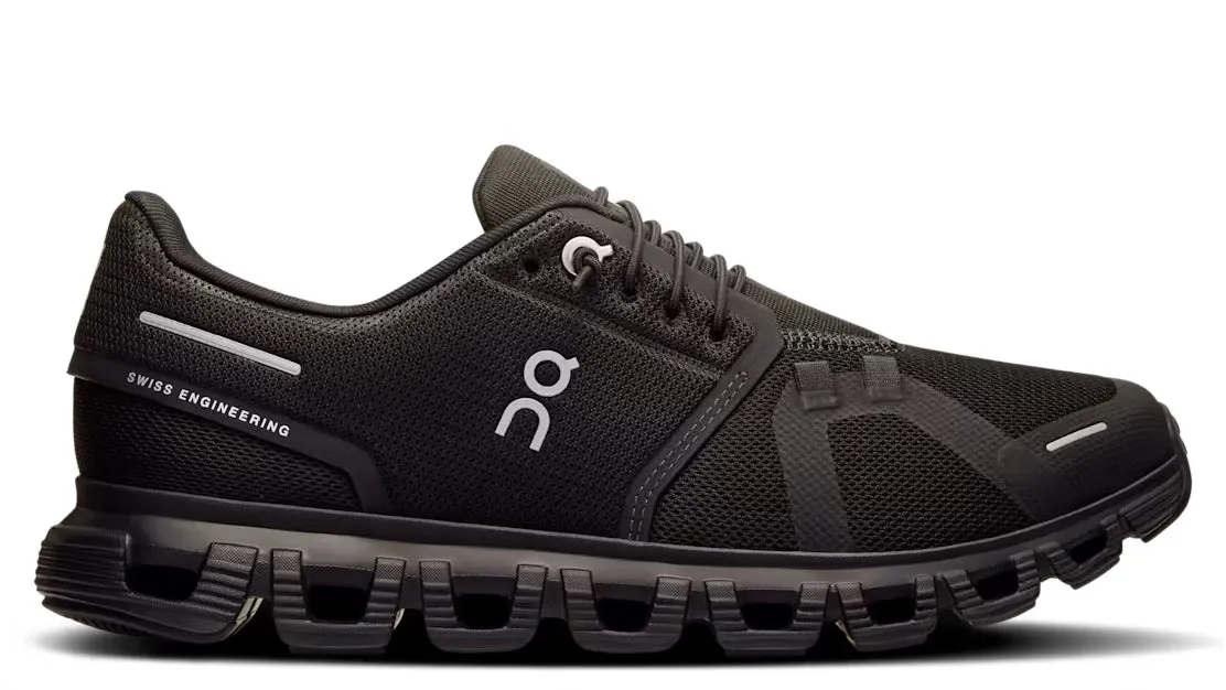 Comfort Leather On Running Cloud 6 Black (Womens)