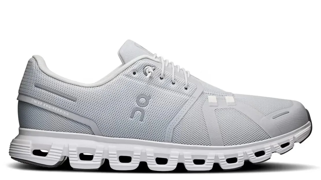 Durable Construction Resilient Grip On Running Cloud 6 Glacier White (M)