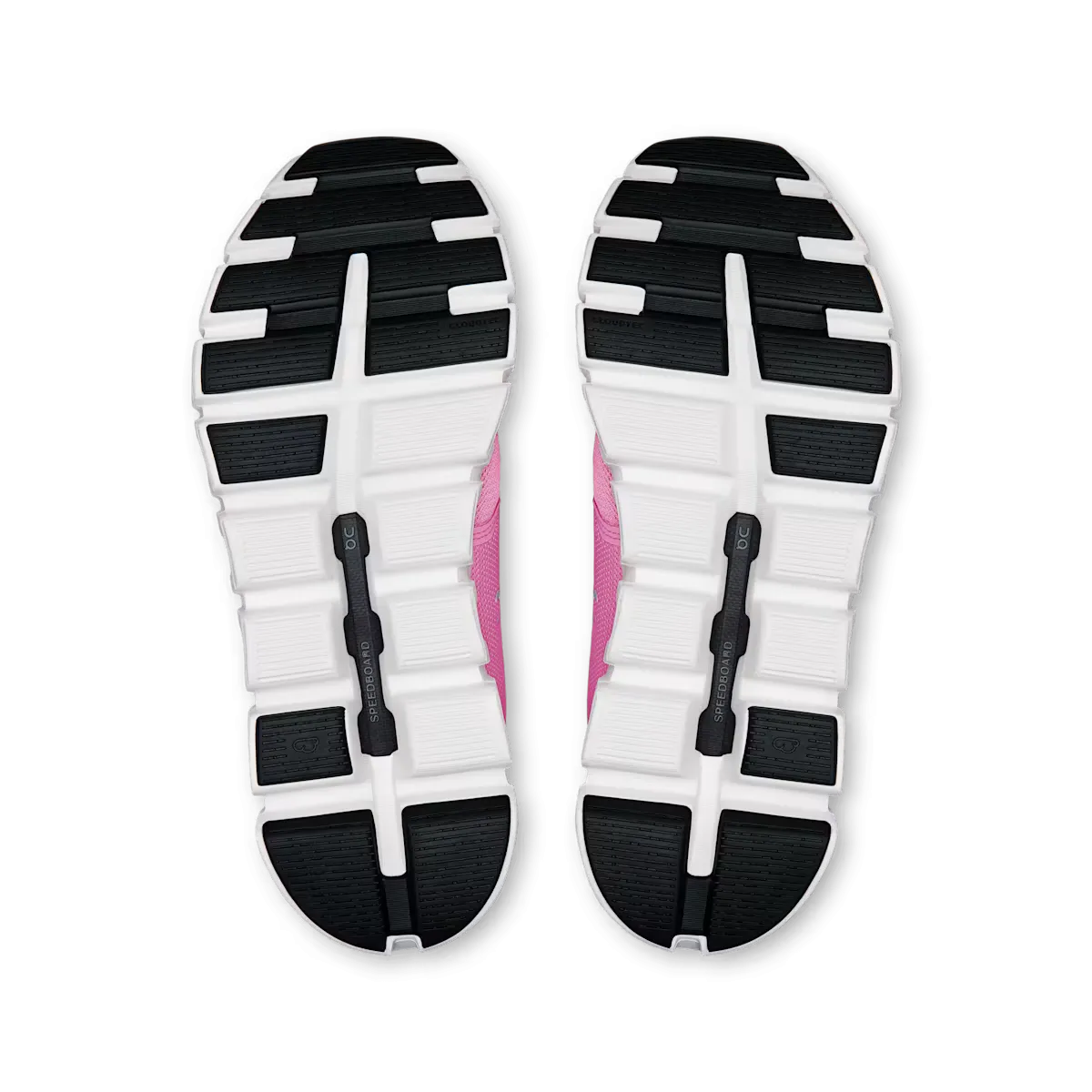Moisture Wicking Sockliner Handcrafted Stitching On Running Cloud 6 Raspberry White (Women's)