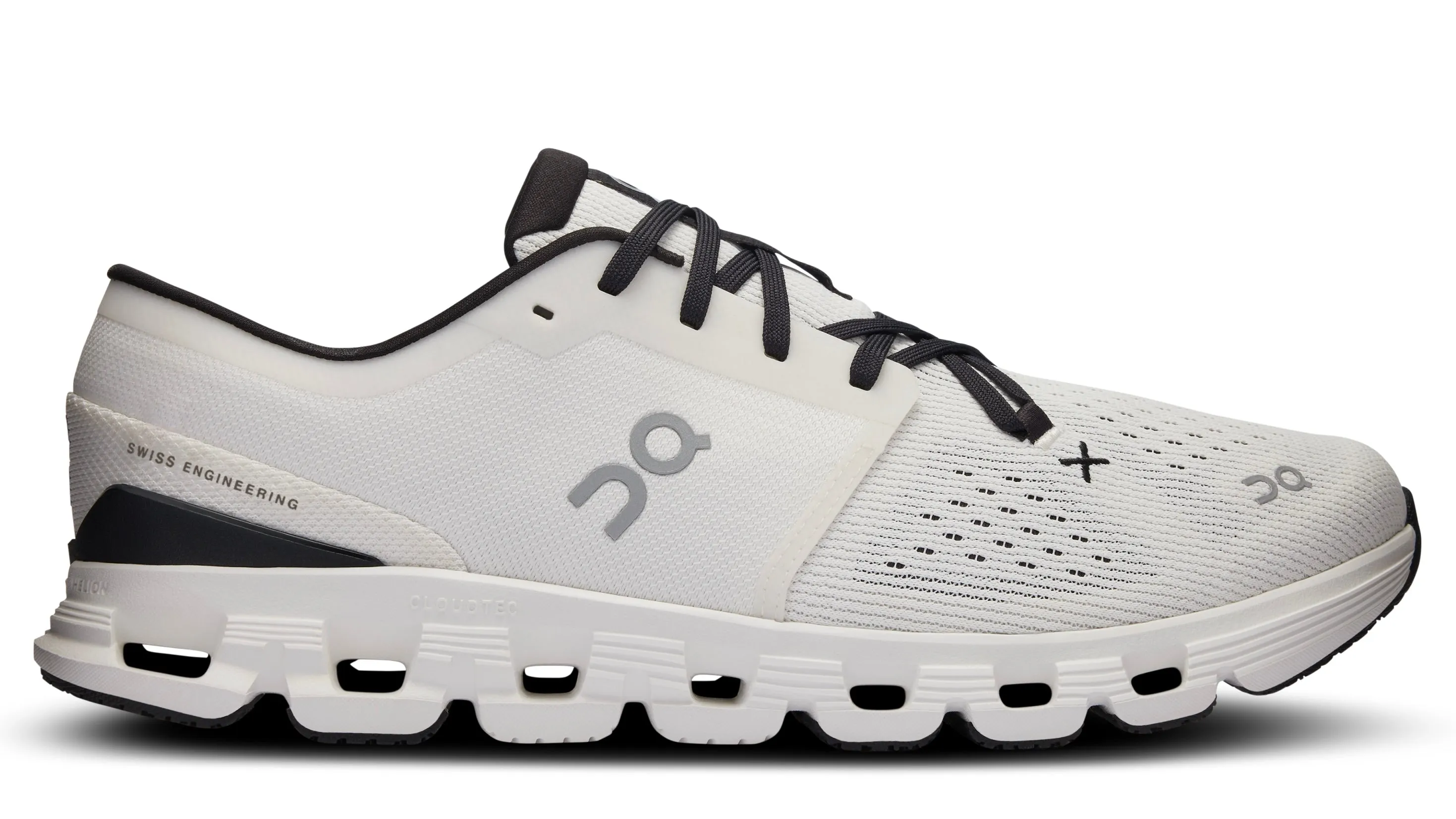Odor   Resistant Adaptive Flex Grooves On Running Cloud X 4 Ivory Black