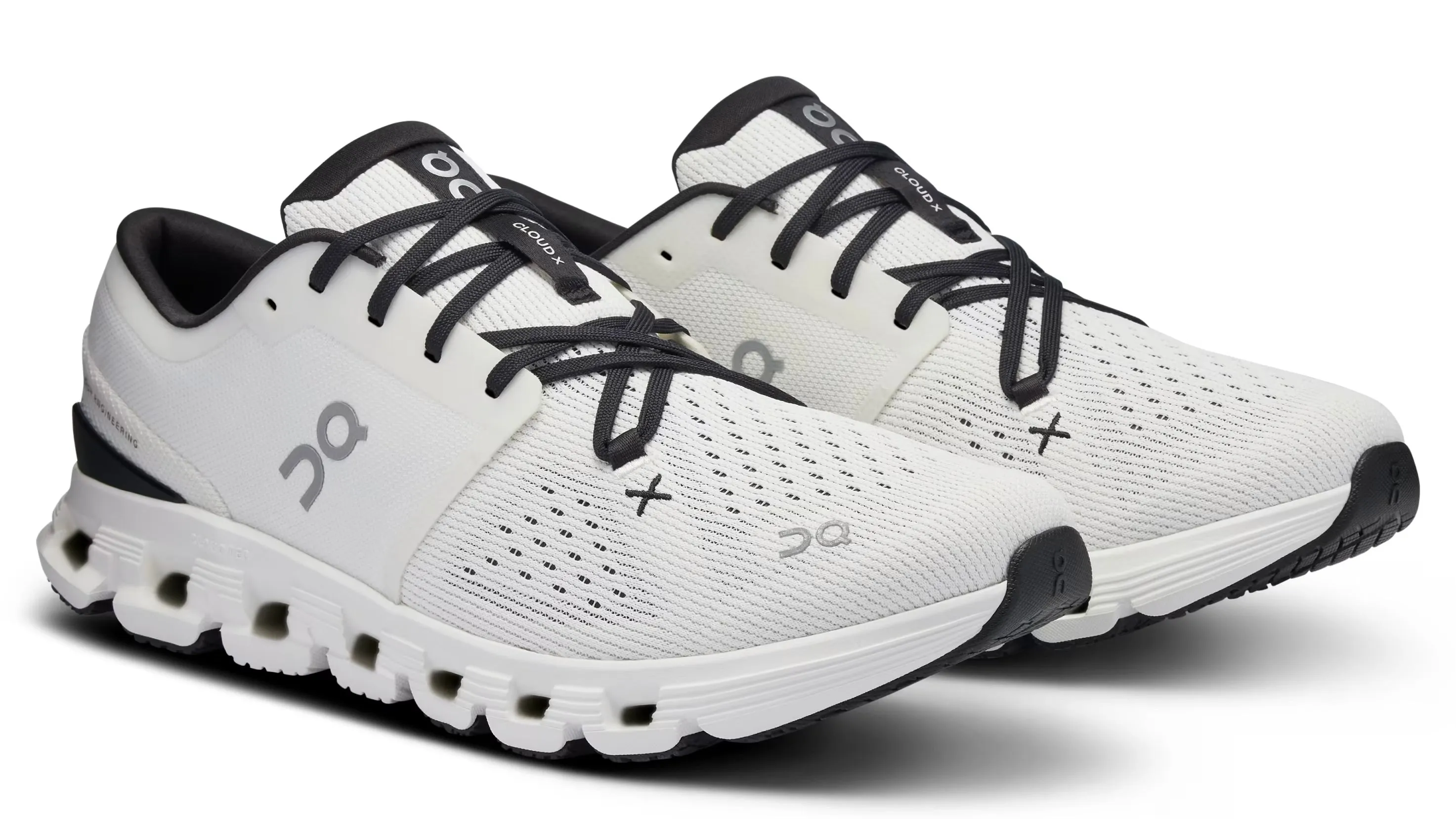 Sophisticated Look Bonded Midfoot On Running Cloud X 4 Ivory Black
