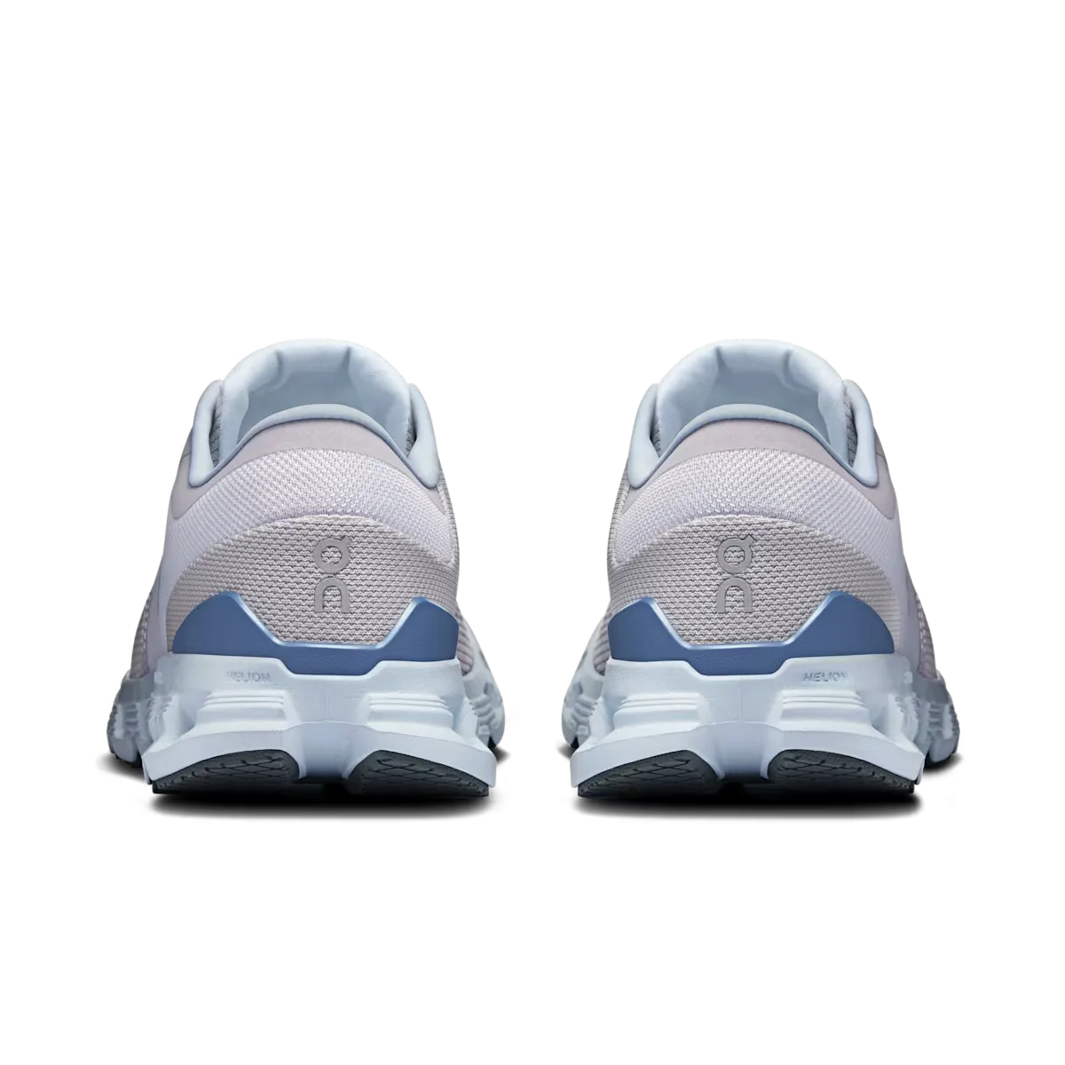 On Running Cloud X 4 Silver Chambray (Women) Elastic Ankle Spring Walk