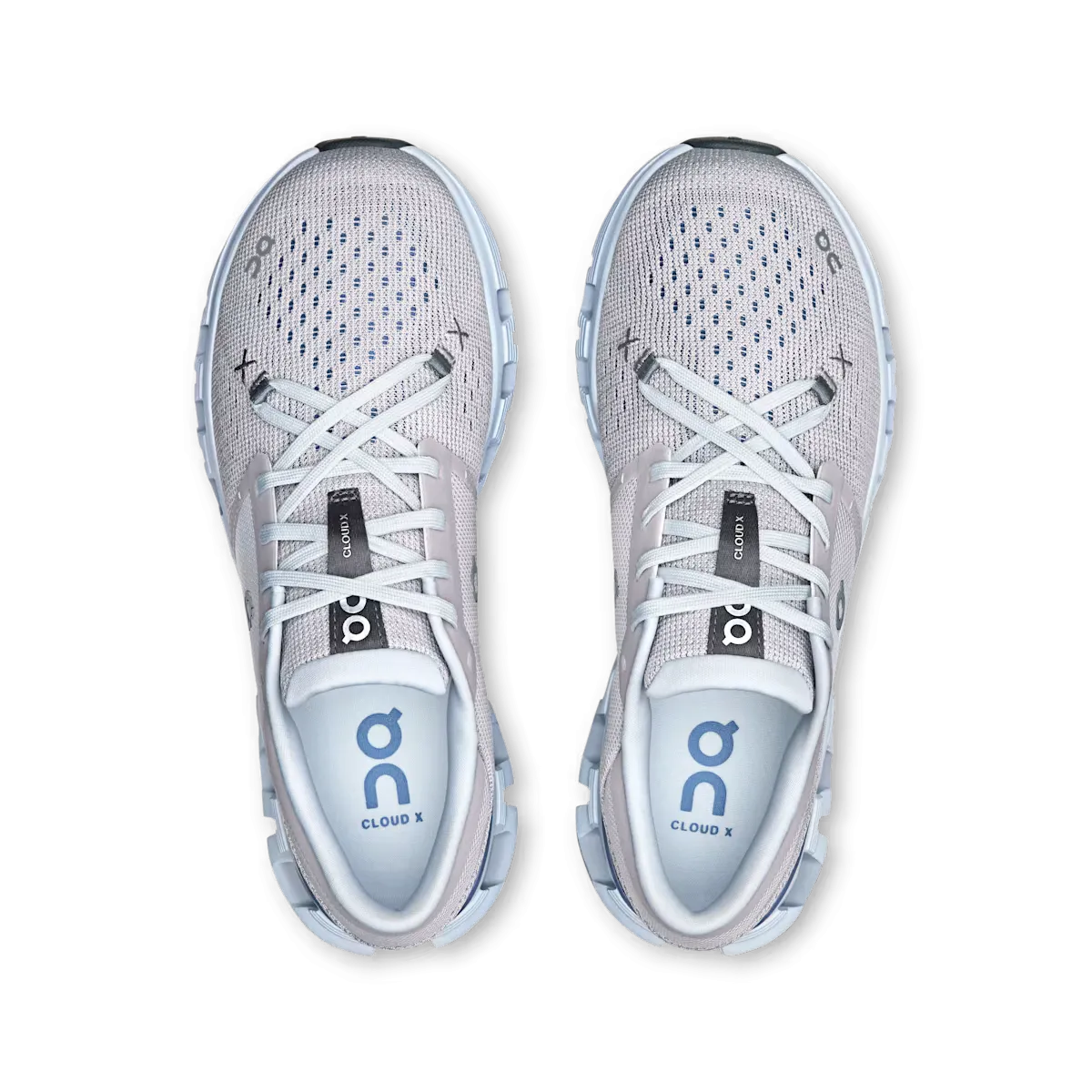 On Running Cloud X 4 Silver Chambray (Women) Flat Comfort