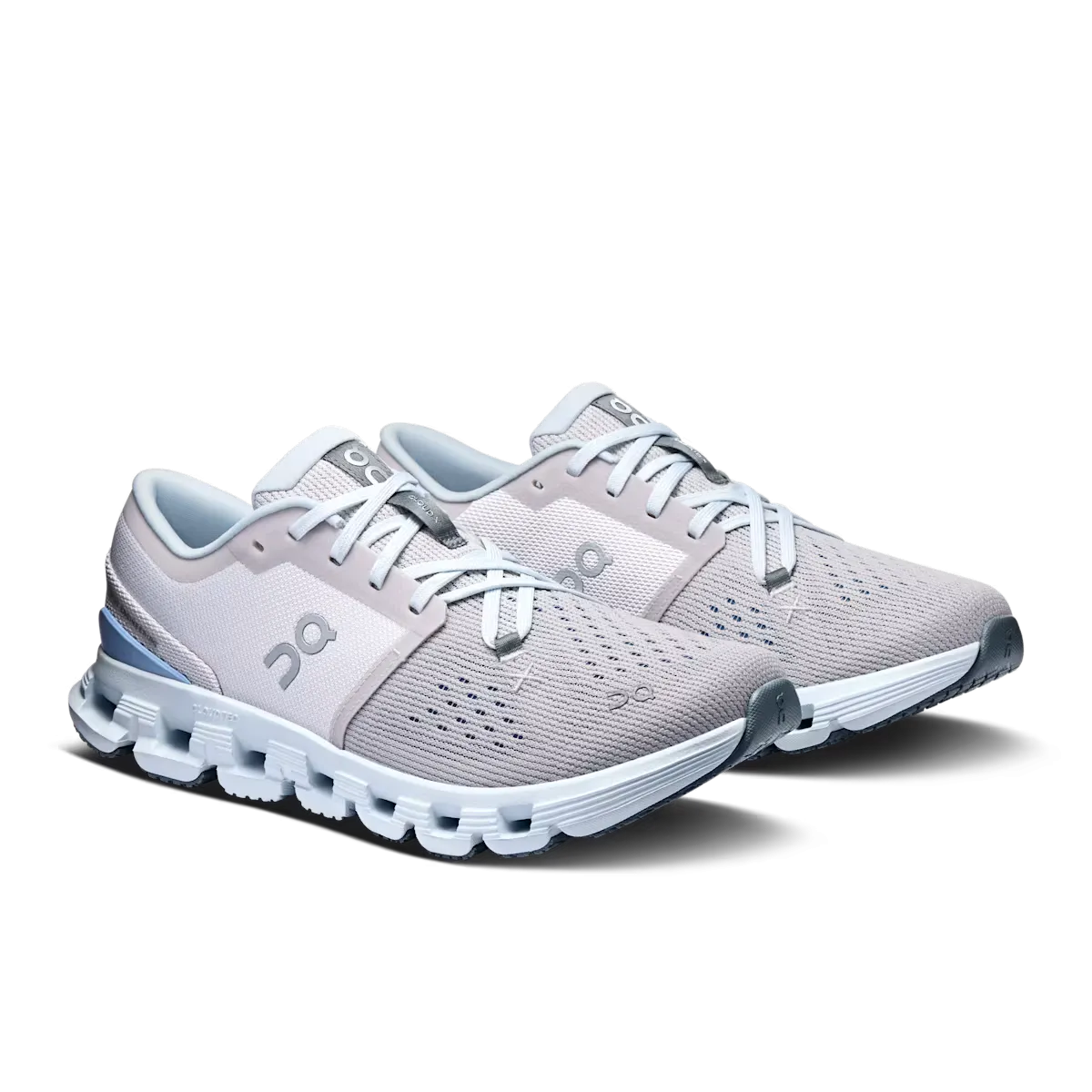 On Running Cloud X 4 Silver Chambray (Women) Agility Focus Comfortable ankle