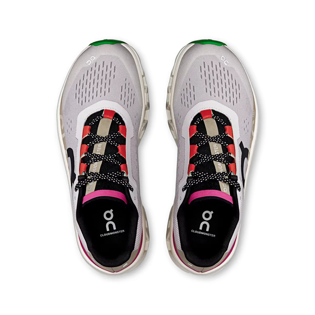 On Running Cloudmonster Silver Ivory (Women's) Innovation Good elasticity