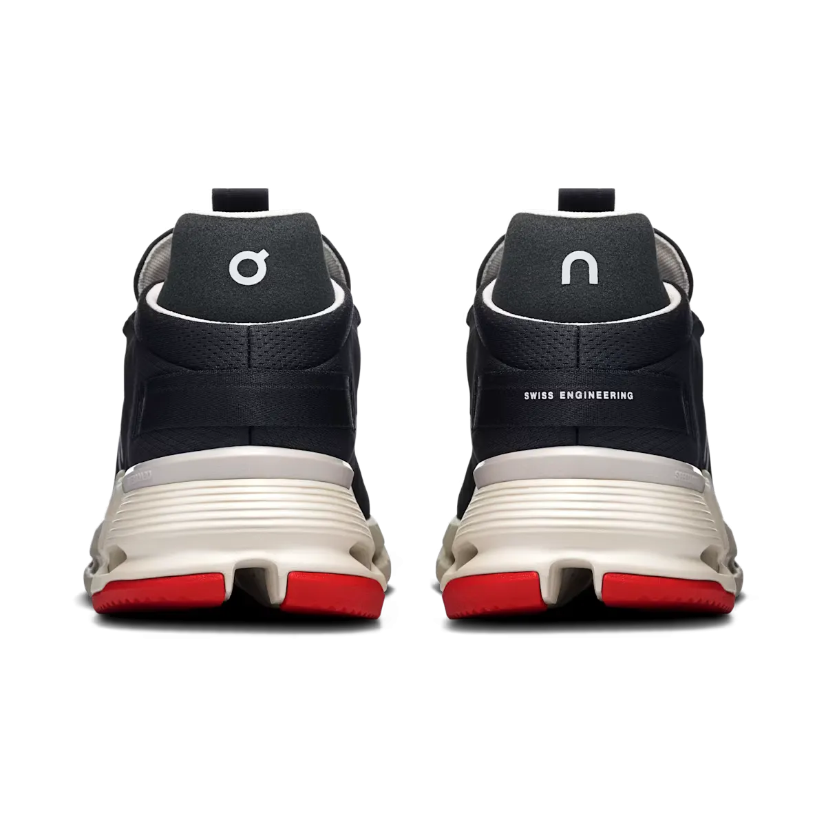 On Running Cloudnova 2 Black Red Hydrophobic coating Sleek Profile