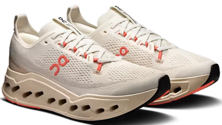 On Running Cloudsurfer Max Ivory Salmon (Men) Dual Layer Foam Functional Piece