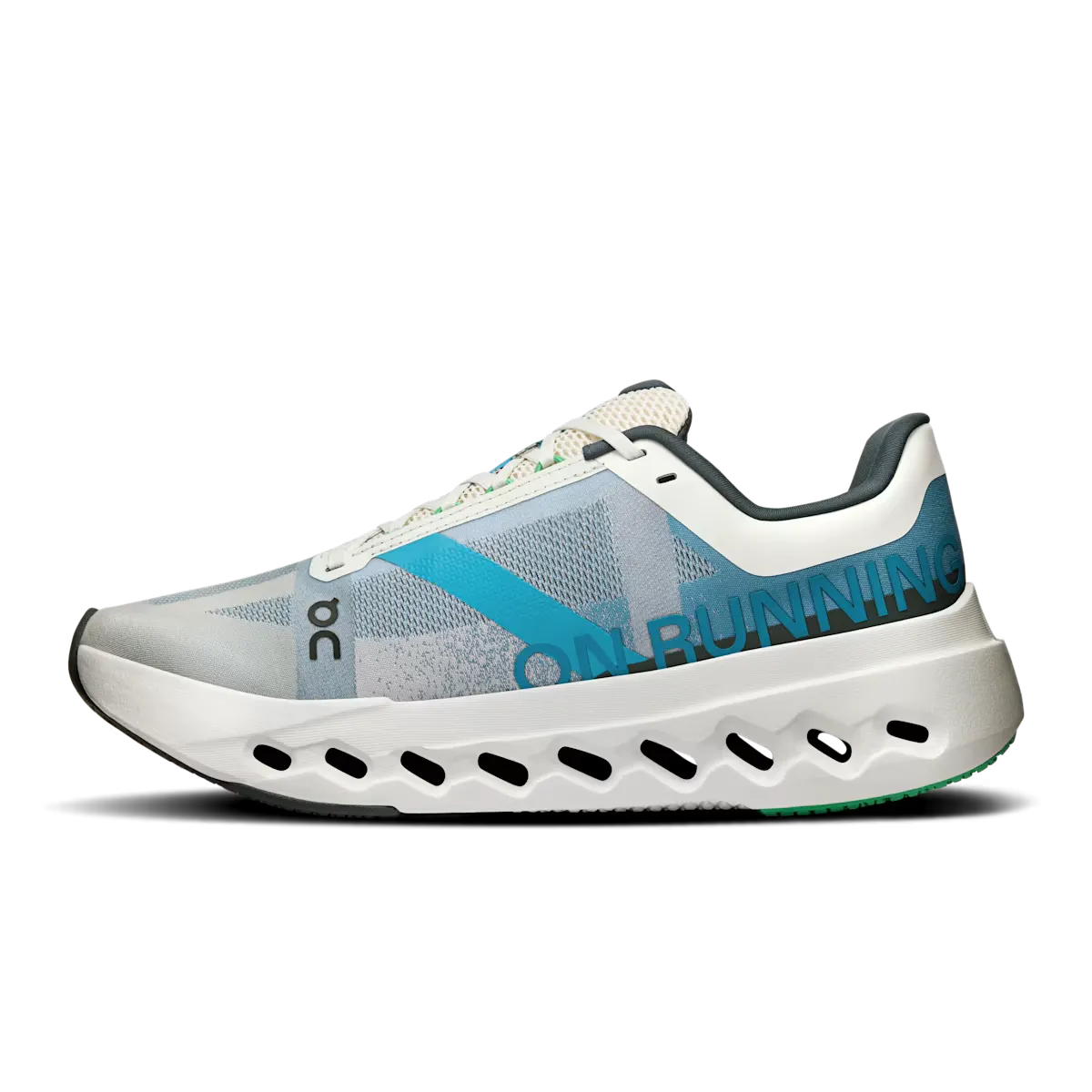 On Running Cloudsurfer Next Niagara White (Women's) Rolling Gait Design Jumping Support