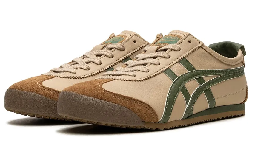 Onitsuka Tiger Mexico 66 Beige Grass Green Slim breathability Tactile Grip Patterns