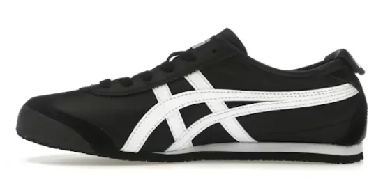 Onitsuka Tiger Mexico 66 Black White Bacterial Resistant Lining Maximum Support